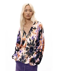 Desigual Women's Floral-Print V-Neck Cardigan