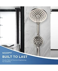 Cyqbd 8" Dual Handheld Shower Head System Rainfall Power Wash 2-in-1