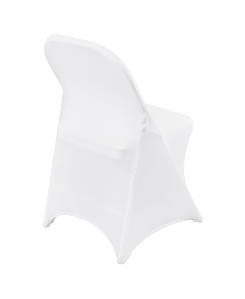 Slickblue 100 Pack Spandex Folding Chair Covers for Wedding Events