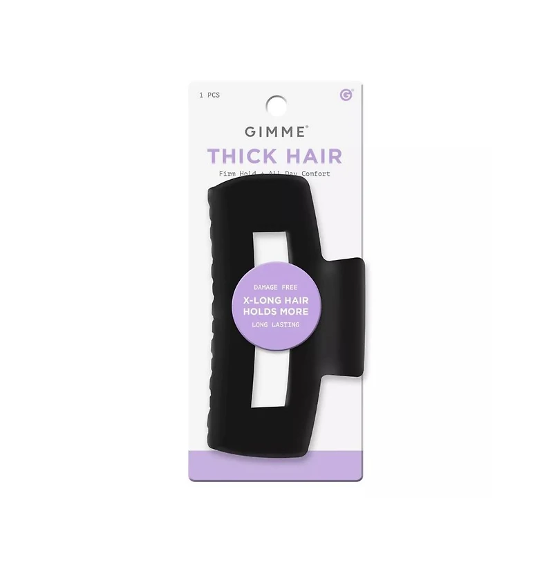 Gimme Beauty Large Cavity Claw Clip Strong Hold Hair Accessory for Thick, Long Hair Break Resistant Rectangle Clip with No Slip Grip