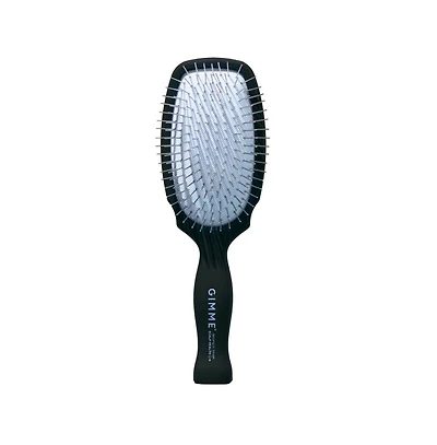 Gimme Beauty Metal Bristle Brush Stainless Steel Bristles for Healthy Shine Designed to Detangle Hair Types Hair Brush with Comfy Handle