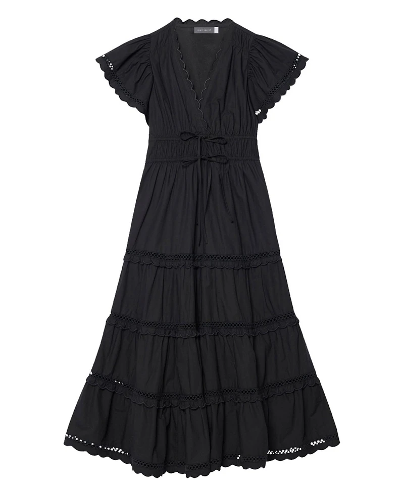 Mint Velvet Women's Cotton Ruffle Maxi Dress