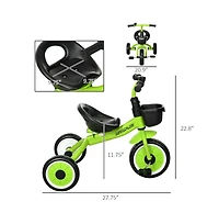 Sevorley 3-Wheel Tricycle with Adjustable Seat, Safety Belt, Ages 2-5 Years