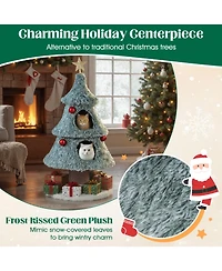 Sugift Christmas Cat Tree 48.5 Inch Festive Cat Tower with 2 Large Condos and Thick Scratching Post