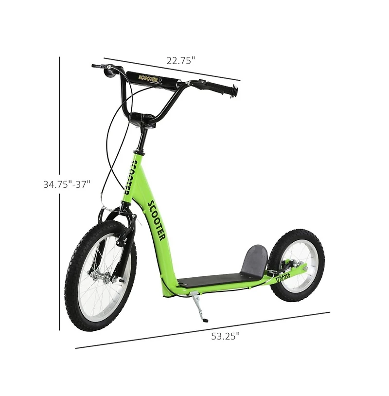 Sevorley Adjustable Handlebar All-Terrain Tires Kids Kick Scooter, Ages 3+