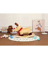 Sevorley Kids Plush Moose Rocking Ride-On Toy with Plush Seat, Safety Belt and Sound Effects, Ages 1-3 years