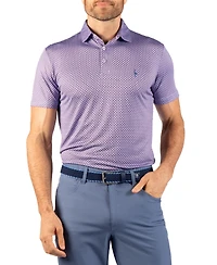 TailorByrd Men's Geo Floral Performance Polo Shirts