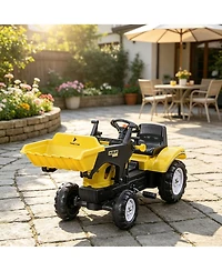 Sevorley Pedal-Powered Ride-On Excavator with Working Loader Bucket, Ages 3+