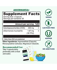 Vitauthority Akkermansia Plus Women's Probiotic and Prebiotic Capsules, 30 Count