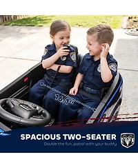 Qaba 12V Licensed Dodge Police Car 2-Seater Ride-On, Ages 3-6