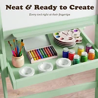 Kinder King 3-in-1 Kids Art Easel with Magnetic Whiteboard, Chalkboard, Paper Roll