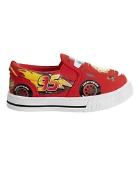 Disney Boy s (7-12) Lightning McQueen Slip-On Canvas Sneakers