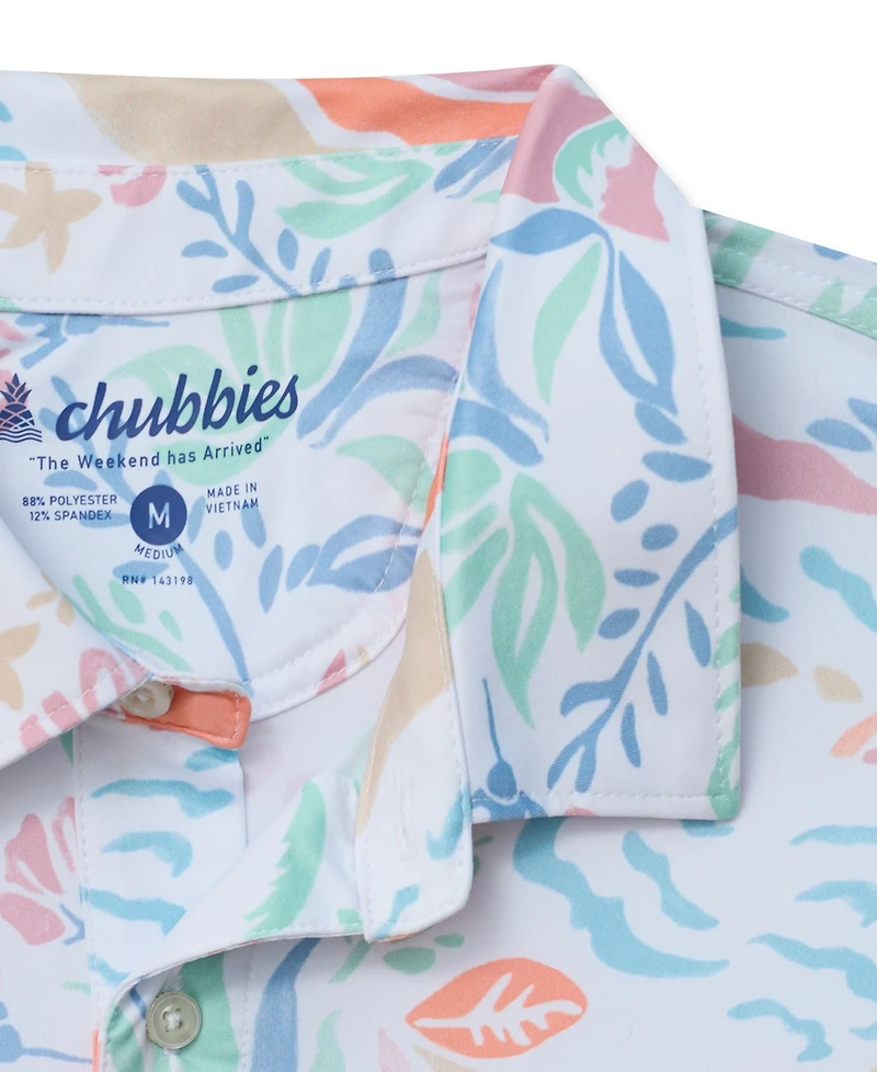 Chubbies Men's The Washed Ashore Performance Stretch Polo Shirt