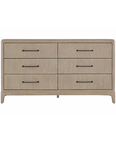 Sadie 6-Drawer Select Hardwoods & Oak Veneers Felt-Lined Dresser, Macy's Exclusive