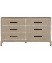 Sadie 6-Drawer Select Hardwoods & Oak Veneers Felt-Lined Dresser, Macy's Exclusive
