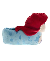 Disney Little Mermaid 3D Ariel and Flounder Girls (5- 6 to 13- 1) Slippers Warm, Fluffy, Comfortable House Footwear