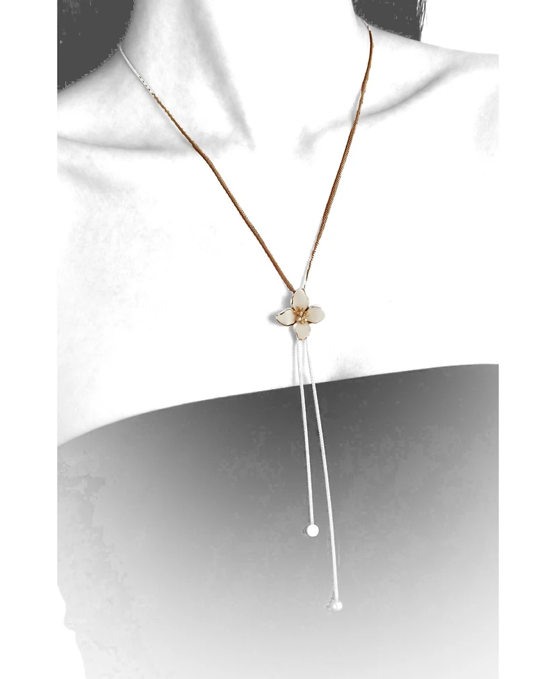Retro Chic Iris Blossom Adjustable Necklace