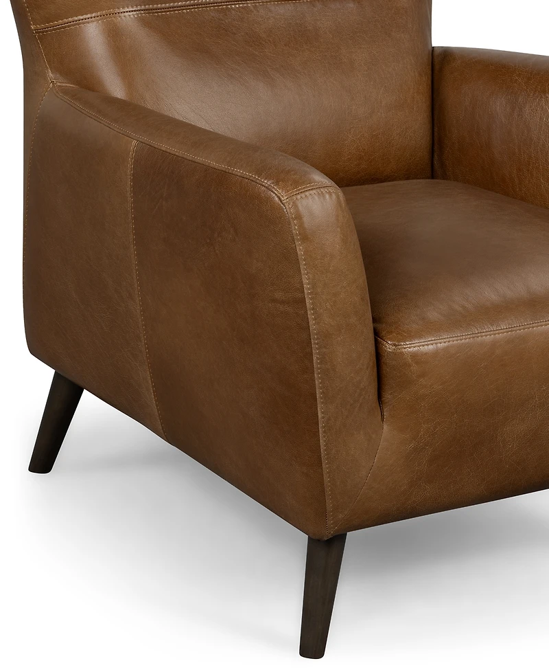 Avori Leather 32" Club Chair, Macy's Exclusive