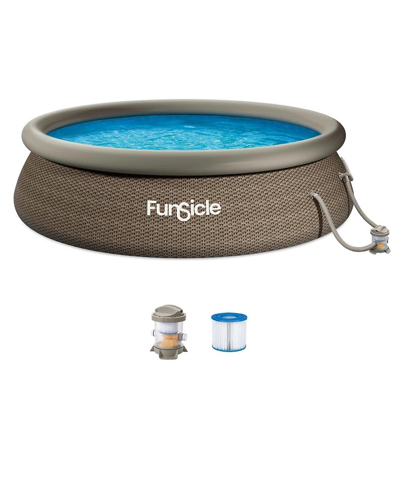 Funsicle QuickSet Ring Top Above Ground Swimming Pool, Basketweave