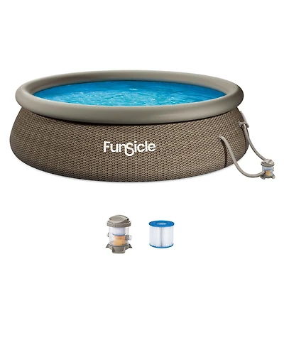 Funsicle QuickSet Ring Top Above Ground Swimming Pool, Basketweave