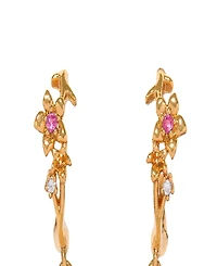 Girls Crew Crystal Disney Princess Mulan Flower Hoop Earrings