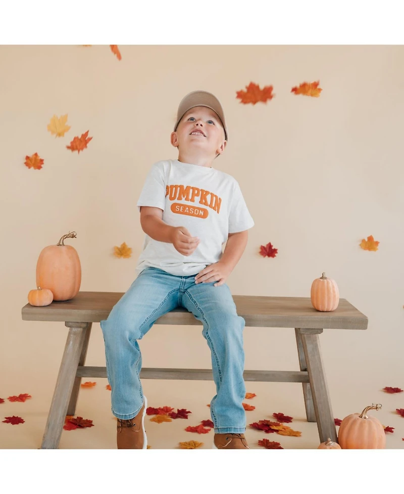 Sweet Wink Little Boys Pumpkin Season Puff Ink Short Sleeve T-Shirt