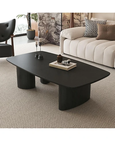 Streamdale Furniture 51.2" Mdf and Ash Veneer Rustic Coffee Table