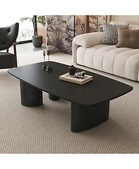 Streamdale Furniture 51.2" Mdf and Ash Veneer Rustic Coffee Table