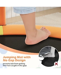 55" Kids Trampoline Gift for 3-6 Years Old Boys and Girls
