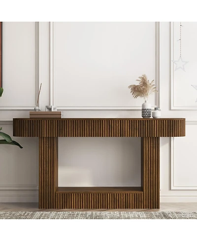 Streamdale Furniture62.9" Long Wooden Farmhouse Console Table for Living Room and Hallway