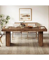 Tribesigns 63 Inches Farmhouse Dining Table for 6,Modern Kitchen Table