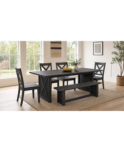 flynama 70.87" Farmhouse Dining Table for 6-8, Rustic Rectangular Wood Kitchen Table
