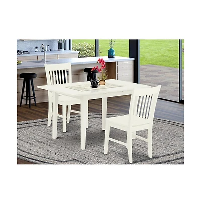East West Furniture Dining Table- Dining Chairs