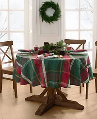 Elrene Merry and Festive Jacquard Tablecloth