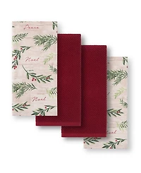 Elrene Holiday Tree Trimmings Kitchen Towels, Set of 4