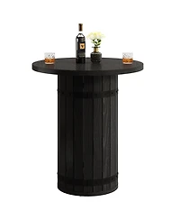 Tribesigns Round Bar Table, 39.4-Inch Bar Height, Bistro Pub Table