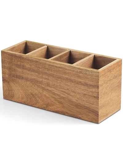 Danrong Wood Desk Organizer 4 Slot Desktop Storage Holder