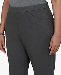 Alfred Dunner Plus Pull-On Mid-Rise Ankle Pants
