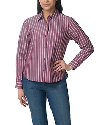 Gloria Vanderbilt Women's Livia Long-Sleeve Point-Collar Shirt