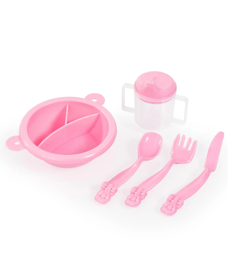 Bayer Design Travel 9-Piece Doll Accessory Set with Highchair, Ages 3+