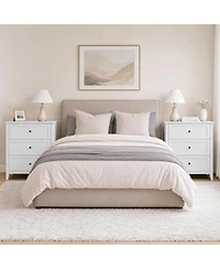 Gaomon 27.5" 3-Drawer Dresser with Lacquered Finish and Gold Knobs