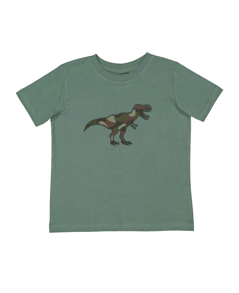 Sweet Wink Toddler Boys (2T- 4T) Camo Dino Patch Short Sleeve T-Shirt