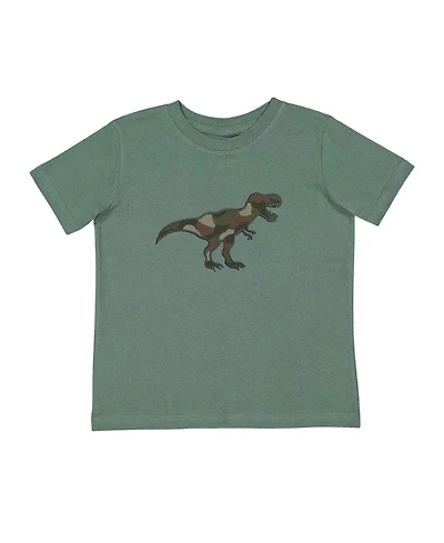 Sweet Wink Toddler Boys (2T- 4T) Camo Dino Patch Short Sleeve T-Shirt