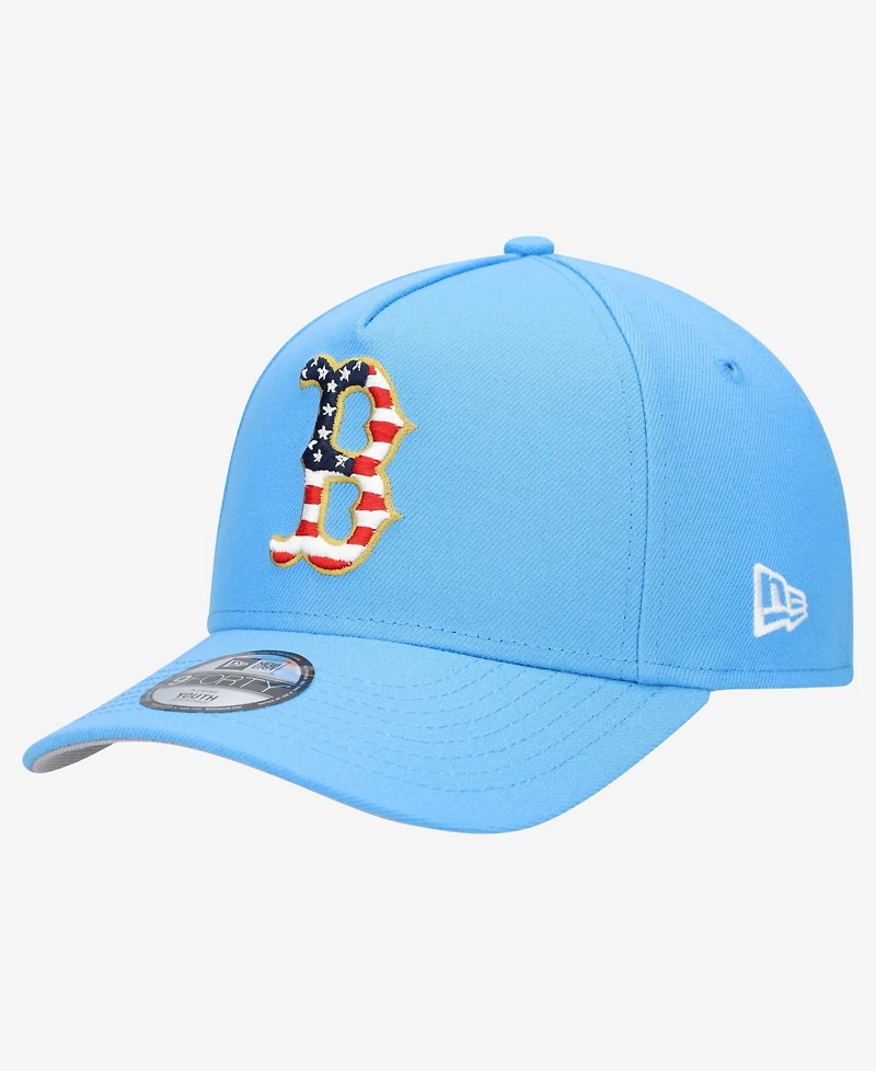 New Era Big Boys and Girls Light Blue Boston Red Sox Celebrate America's 250th 9FORTY A-Frame Adjustable Hat