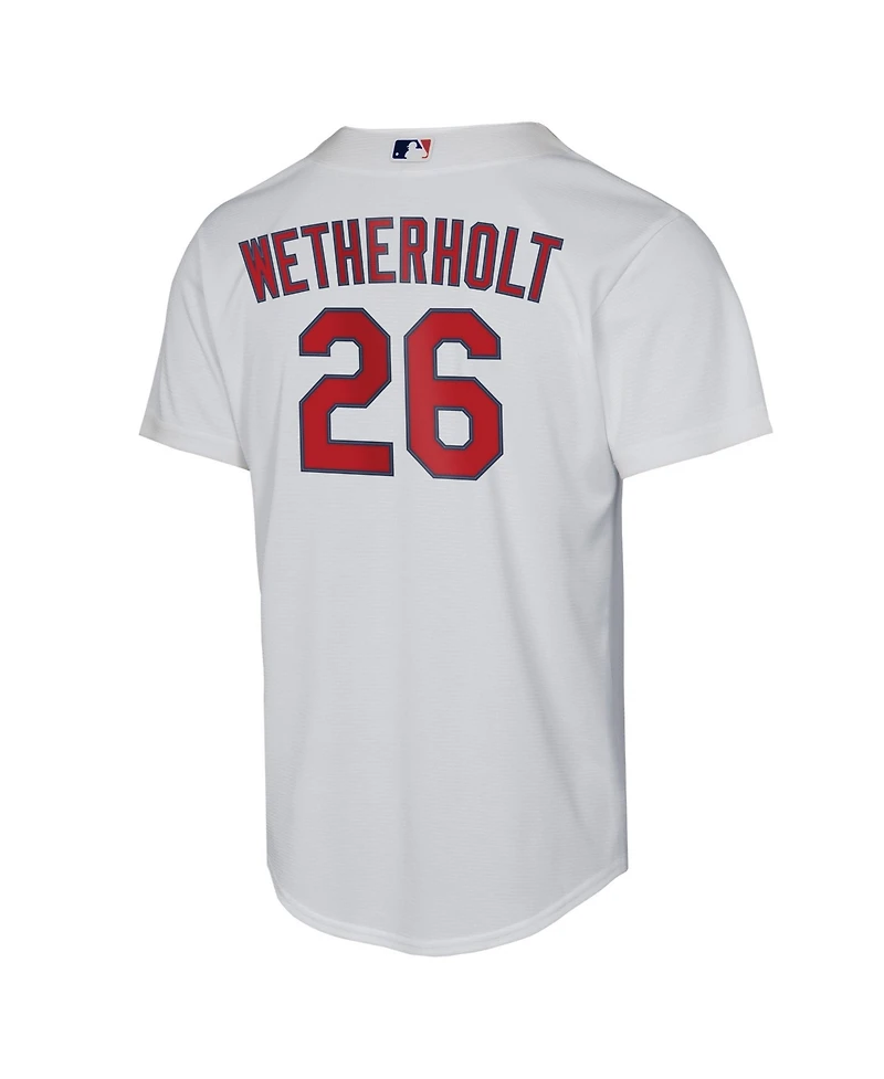 Nike Big Boys and Girls Jj Wetherholt White St. Louis Cardinals Home Replica Jersey