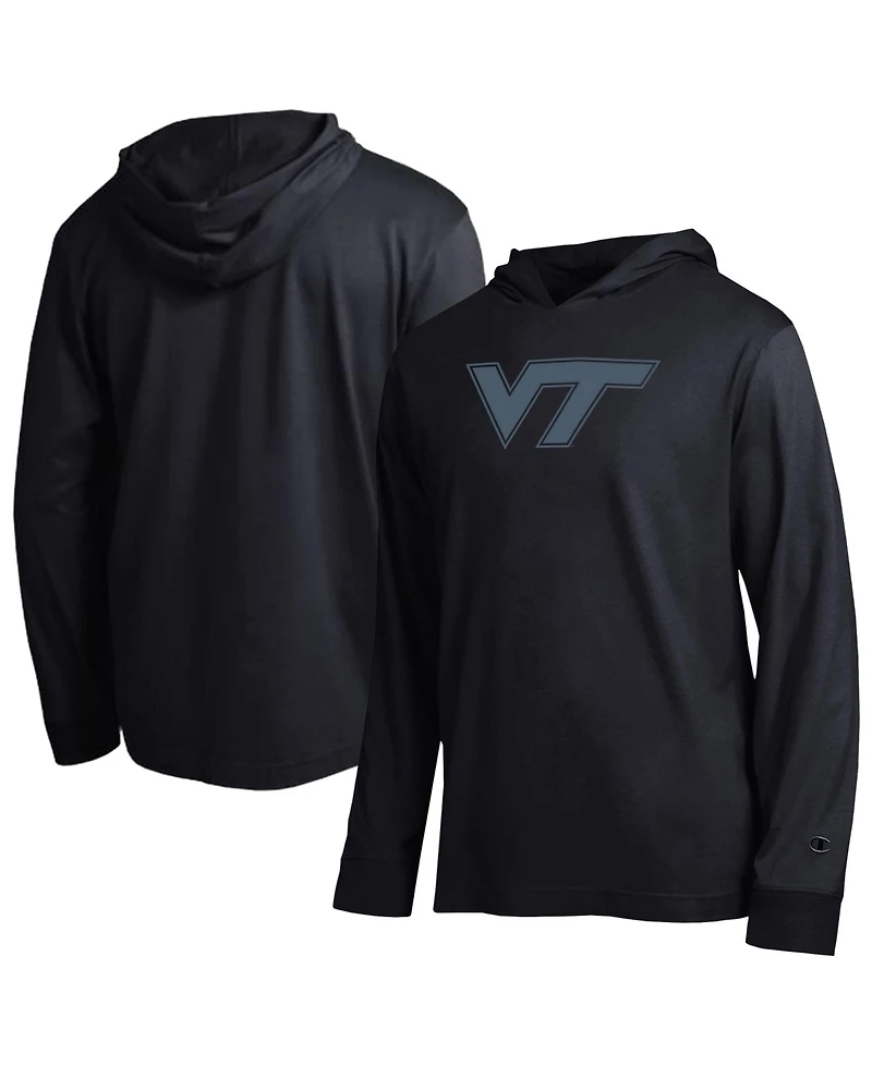 Champion Men's Virginia Tech Hokies Tonal All-Star Hooded Long-Sleeve T-Shirt