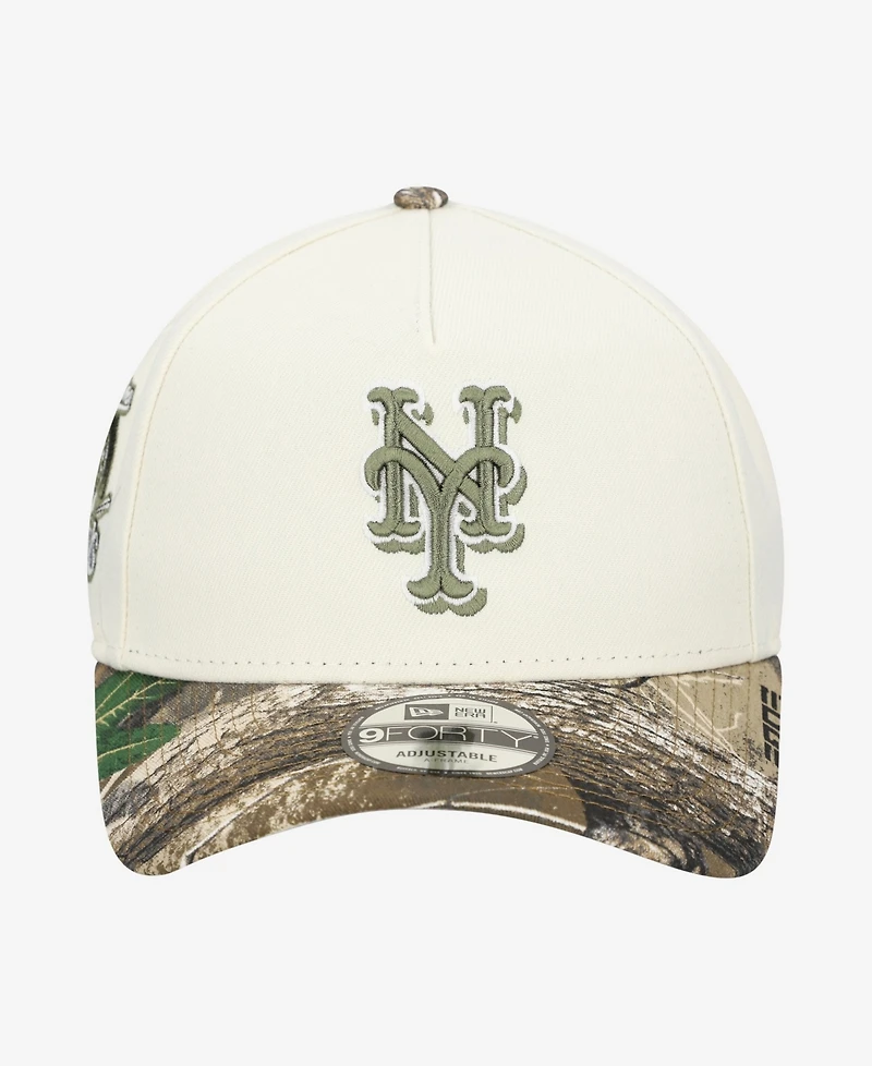 New Era Men's Khaki/Realtree Camo New York Mets 9FORTY A-Frame Adjustable Hat