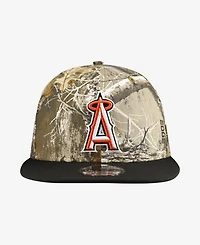 New Era Men's Camo Los Angeles Angels Realtree Orange Pop 9FIFTY Snapback Hat