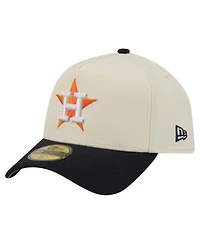New Era Men's Cream Houston Astros Chrome A-Frame 59FORTY Fitted Hat
