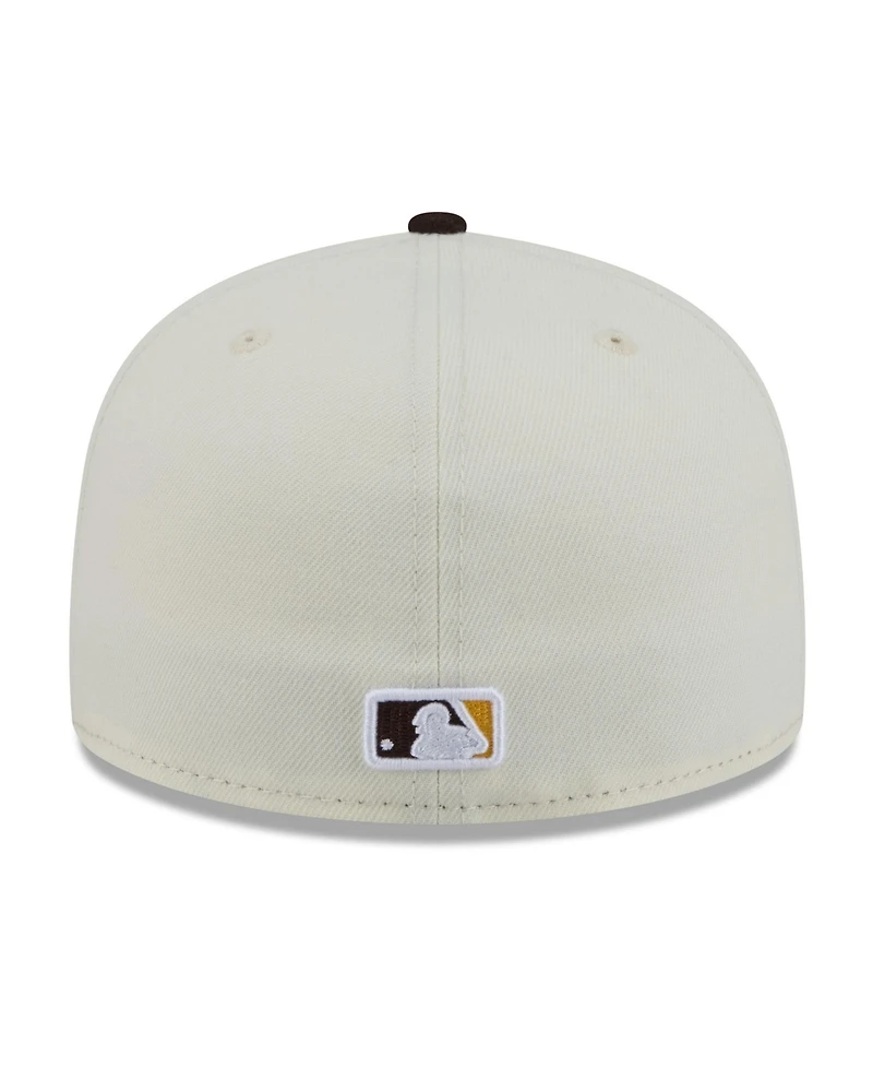 New Era Men's White/Brown San Diego Padres Blossom 59FIFTY Fitted Hat